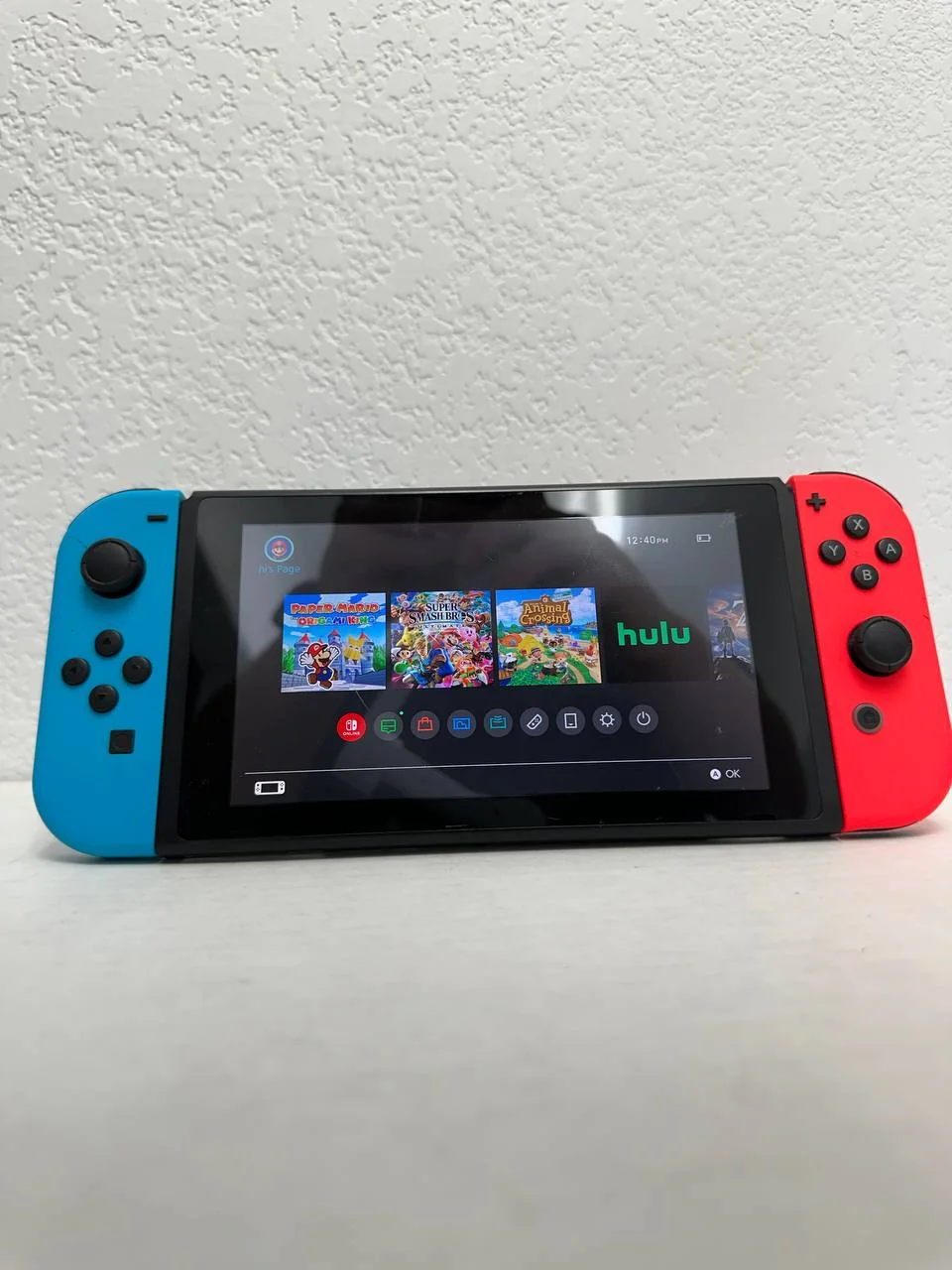 Nintendo Switch Console Bundle - Neon Blue/Red Joy-Con with OEM Dock & Accessories